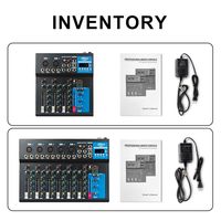 Contrôleur DJ professionnel 4 & 7 canaux Mixeur de console audio Bluetooth avec transducteur loopback Console de mixage EQ à trois bandes