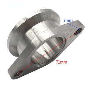 Stainless Steel 38mm sampai 44mm Vband MVS Wastegate ke <span class=keywords><strong>2</strong></span> baut Flange Manifold adaptor Gasket untuk Tial - Product Image 4