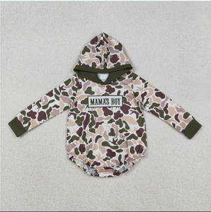 Conjunto de Ropa para Niños Baby MAMA'S BOY con Bordado de Camuflaje Caqui, Ropa de Otoño para Niños - Product Image 3
