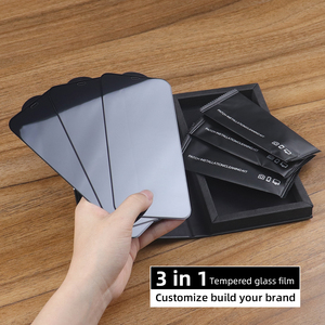 Protector de pantalla de vidrio templado transparente ultrafino 9H 2.5D HD, paquete de 3 con película protectora de logotipo personalizado para teléfonos móviles - Product Image 2