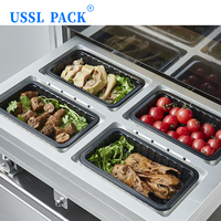 Machine d'emballage de barquettes DQ400L professionnelle pour aliments cuits, en acier inoxydable, à gaz, pour atelier d'emballage