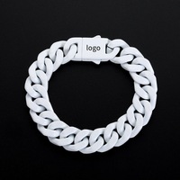 Bracelet chaîne cubaine W131 avec logo Tuy Chinh Cua Cuba Lien Ket Chuoi Vong Deo Tay Bang Thep Khong Gi