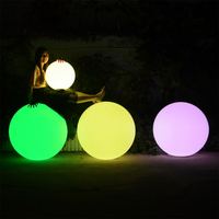 Lámpara LED Recargable a Batería / Bola LED Redonda de 16 Colores, 35cm, Cubierta Blanca, Fuente de Luz Puntual para Escenario/KTV/Discoteca