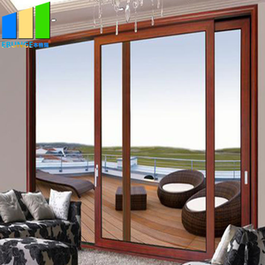 Design moderno rullo inferiore porta scorrevole in alluminio con vetro basso E insonorizzato in acciaio inox rete schermo in fibra di vetro hotel - Product Image 2