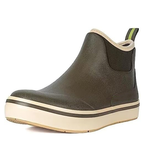 Bottes <span class=keywords><strong>de</strong></span> pont pour hommes Bottes <span class=keywords><strong>de</strong></span> pluie imperméables Bottes <span class=keywords><strong>de</strong></span> cheville en caoutchouc antidérapantes pour <span class=keywords><strong>la</strong></span> pêche en bateau pour hommes - Product Image 3