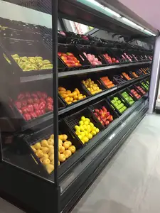 फल सब्जी रिमोट प्रकार के लिए हॉट सेल सब्जी रेफ्रिजरेटर मल्टीडेक ओपन शोकेस रेफ्रिजरेटर
