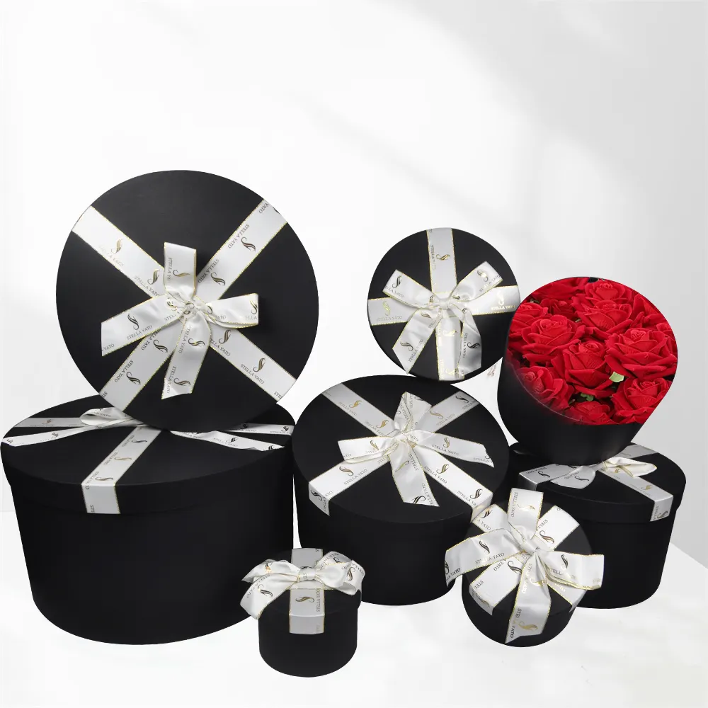 명절 선물 세트 상자 멀티 컬러 커스터마이징 라운드 꽃 상자