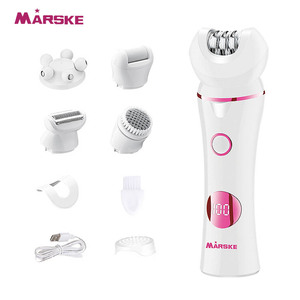Depiladora eléctrica inalámbrica recargable para mujer con funciones de eliminación de vello húmedo y seco pinzas <span class=keywords><strong>afeitado</strong></span> recorte diseño impermeable - Product Image 6