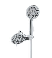 Robinet de salle de bain Rainshower à main en plastique ABS chromé Accessoire pour robinet de douche Porte-tuyau Triple sortie d'eau haute
