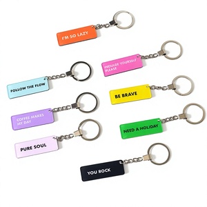 Llavero Personalizado con Letra Rectangular de Acrílico, Impresión UV, Opción de Regalo Empresarial - Product Image 4