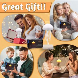 LED Night Light RGB Gradient Jellyfish <strong>Lamp</strong> Dancing Legs Rechargeable Bedroom Living <strong>Jelly</strong> <strong>Fish</strong> Light Ambi Light Jellyfish <strong>Lamp</strong> - Product Image 6
