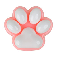 Jouet Squishy Patte de Chat Floquée en Velours Doux, Jouet Anti-Stress Kawaii Moelleux, Cadeau pour Fête, Décoration de Bureau