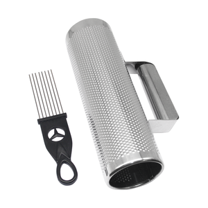 Juego de raspadores para guiro de 10 pulgadas de largo, cilindro hueco de acero inoxidable con mango lateral para percusionistas latinos - Product Image 4