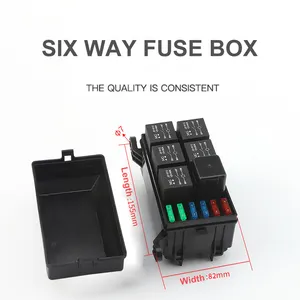 6 Way/6 Circuits Automotive Fuse Box For Auto Electric System Car Fuse Holder For Car Electric System Control
