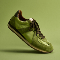 Sneakers rétro en daim respirant avec empeigne en toile, baskets de jogging vintage, chaussures de sport décontractées polyvalentes pour hommes et femmes