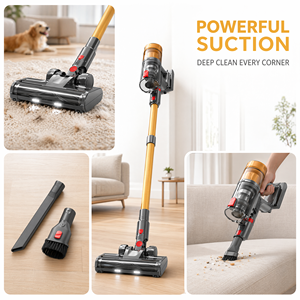 37Kpa Cordless Stick <b>Vacuum</b> Cleaner PV20 550W Brushless Motor Lightweight <b>Handheld</b> <b>Vacuum</b> for Home Carpet Pet Hair - Product Image 5