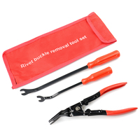 Kit de 3 outils de démontage et de réparation pour garnitures de portières de voiture, pinces de retenue et outils à main