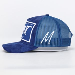 Gorras Trucker de Malla de Franela de 5 Paneles al por Mayor, Estilo Urbano Deportivo, con Patrón de Bordado 3D, para Uso Casual de Negocios - Product Image 3