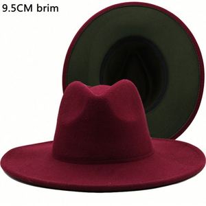 Sombreros Fedora de Moda Casual de Dos Tonos con Ala de 9.5cm para Otoño e Invierno, Venta al por Mayor, para Hombres y Mujeres - Product Image 5