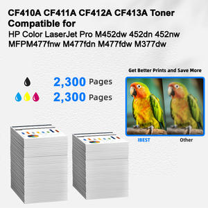 IBEST Compatible <span class=keywords><strong>HP</strong></span> <span class=keywords><strong>410A</strong></span> CF410A CF411A CF412A CF413A Cartouche de <span class=keywords><strong>Toner</strong></span> Compatible pour <span class=keywords><strong>HP</strong></span> Color LaserJet Pro M452dw 452dn 452nw - Product Image 2
