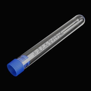 Tianjing <b>Plastic</b> Test <b>Tubes</b> 15x100mm With Blue Caps Transparent PS Laboratory Use - Product Image 3