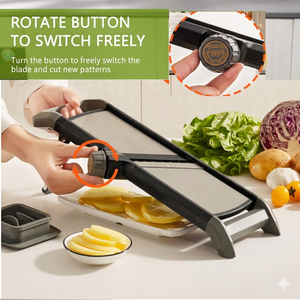 LOVFE Hachoir Manuel Portable Multifonctionnel pour Légumes, Mandoline, Coupe-Légumes pour Salades, Préparation de Repas et Cuisine Fitness - Product Image 3