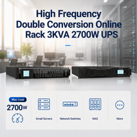 Alimentation UPS hybride en ligne 3kVA 2700W pour rack/tour, idéale pour les petits centres de données et les serveurs, avec longue autonomie