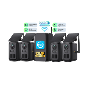 Kit de caméra de sécurité IP Wi-Fi solaire <span class=keywords><strong>sans</strong></span> <span class=keywords><strong>fil</strong></span> HD 3MP avec audio bidirectionnel, vision couleur, couverture 500M pour la maison - Product Image 1