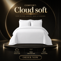 Ensemble de linge de lit de qualité hôtelière 100% coton de Guangzhou, design blanc, ensemble de literie d'hôtel