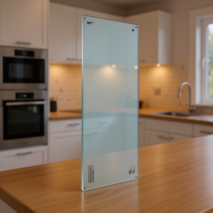 Revestimiento de Cocina de Vidrio Templado Blanco, 27.6x15.7 Pulgadas, Rectangular, Superficie Pulida, Diseño Decorativo Minimalista - Product Image 2