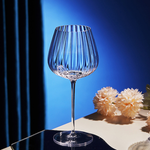 Calice da Vino Vintage di Lusso in Cristallo, Coppa Flûte da Champagne a Costine, <span class=keywords><strong>Bicchiere</strong></span> da Borgogna e Bordeaux - Product Image 6
