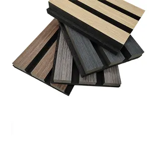Hot Selling 3D Seamless Hot Selling Wood Wall Panels Acoustic Wood Veneer Slat Panels Sound Absorbing wall Panels