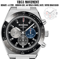 Reloj Cronógrafo de Cuarzo de Alta Gama para Hombre, Acero Inoxidable 316L, Reloj de Lujo para Hombre, Fabricante de Relojes con Nombre Personalizado