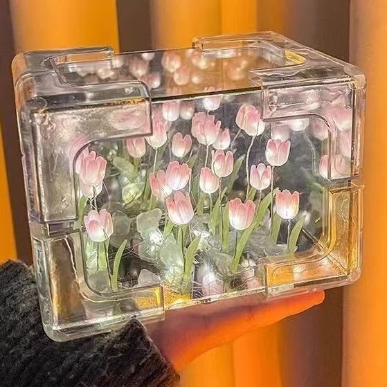 Fiore rettangolare viola [pacchetto materiale fai da te]