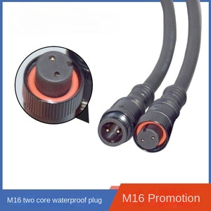 Connecteur de câble étanche rond en plastique approuvé pré-moulé mâle à femelle type de verrouillage à vis à écrou bleu - Product Image 6