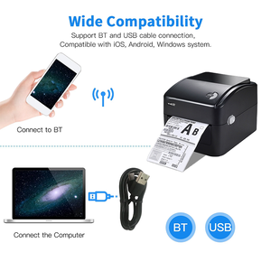 Máy In Nhãn Nhiệt 4 Inch Máy In Nhiệt Trực Tiếp Văn Phòng Sử Dụng YHD-420B 203DPI USB BT - Product Image 4