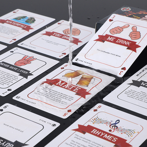 Naipes de Póker de PVC Impermeables con Logotipo Personalizado Impreso en la Parte Delantera y Trasera, Hechos de Plástico, Certificados EN71, para Uso por Adultos - Product Image 2