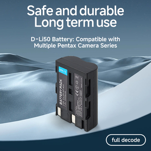 ペンタックス K10D K20D デジタル一眼レフカメラアクセサリー耐久性のある充電式リチウム電池 D-Li50 7.4V 交換用ポータブルバッテリーパック - Product Image 2