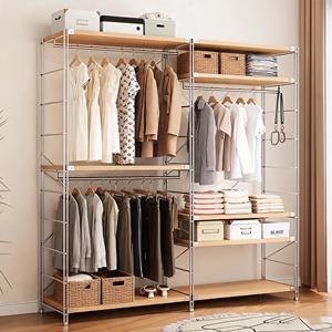 Modern Disassembly Wooden <strong>Wardrobe</strong> Clothes Organizer Metal Open Multi-layer <strong>Shoes</strong> Display Rack Shelf Eco-Friendly Adjustable <strong>for</strong> - Product Image 2