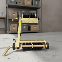 Ensemble d'outils de déplacement de roues de voiture en acier au manganèse de haute qualité, chariot à roulettes pivotant à 360 degrés pour le déplacement des pneus