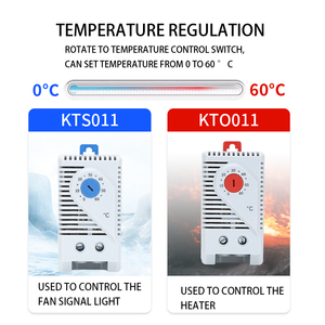 Kto011 10A 250V lưỡng kim nhiệt điều khiển nhiệt độ cho tủ nhỏ gọn thường đóng cơ khí nhiệt để sưởi ấm - Product Image 2