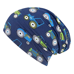 Bonnet de Nuit en Satin Double Couche Personnalisé avec Logo, en Polyester Doux et Élastique, Motif Camouflage Dessin Animé, Unisexe, Vente en Gros - Product Image 1
