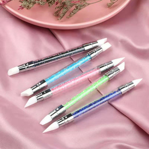 Stylo à double embout pour la sculpture des ongles, applicateur en silicone et plastique pour la création d'art 3D sur les ongles - Product Image 4