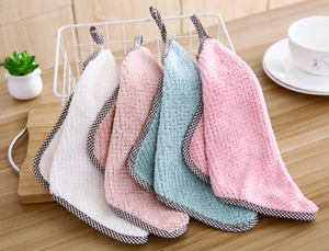 Chiffon de nettoyage absorbant en velours corail pour la cuisine, antiadhésif et anti-graisse, à suspendre - Product Image 3