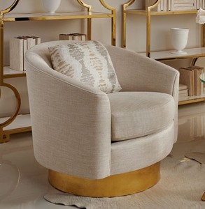 Prezzo di fabbrica Girevole In Oro di Base In Acciaio Inox Divano Sedia per <span class=keywords><strong>Hobby</strong></span>, Soggiorno o in Albergo - Product Image 1