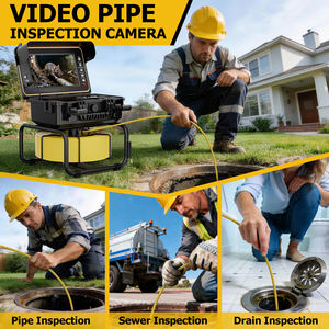 Caméra <span class=keywords><strong>d</strong></span>'inspection de canalisation <span class=keywords><strong>d</strong></span>'égout avec écran IPS de 9 pouces, vision nocturne, capteur CMOS, <span class=keywords><strong>capture</strong></span> <span class=keywords><strong>d</strong></span>'<span class=keywords><strong>image</strong></span> 5X, 1080P, auto-nivellement, 512 Hz, 50 m - Product Image 6