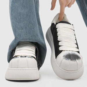 Zapatillas Casuales con Punta Decorativa y Estampado para Hombre, Primavera 2026, Nueva Llegada, Suela Gruesa que Aumenta la Altura, Estilo Derby, Cómodas y Duraderas - Product Image 1