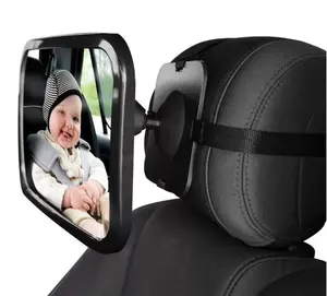 Cermin kursi mobil bayi, ukuran besar 360 berputar cermin mobil bayi tampilan jelas cermin keamanan mobil bayi