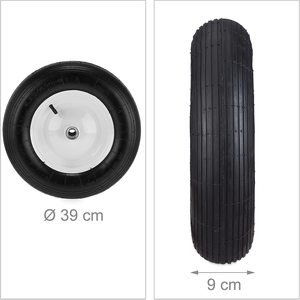 Pneus pneumatiques en caoutchouc pour <span class=keywords><strong>brouette</strong></span> Hanak 16*4.00-8, 16 pouces 4.00-8 avec roulement à billes, jante en <span class=keywords><strong>aluminium</strong></span>, neufs - Product Image 2