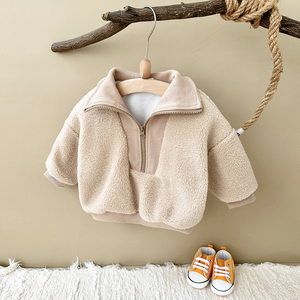 Cappotto per Neonata Invernale Abbigliamento Caldo Top in Pile per Neonato a Maniche Lunghe Giacca con Mezza Cerniera Abiti Autunnali per Bambino - Product Image 3